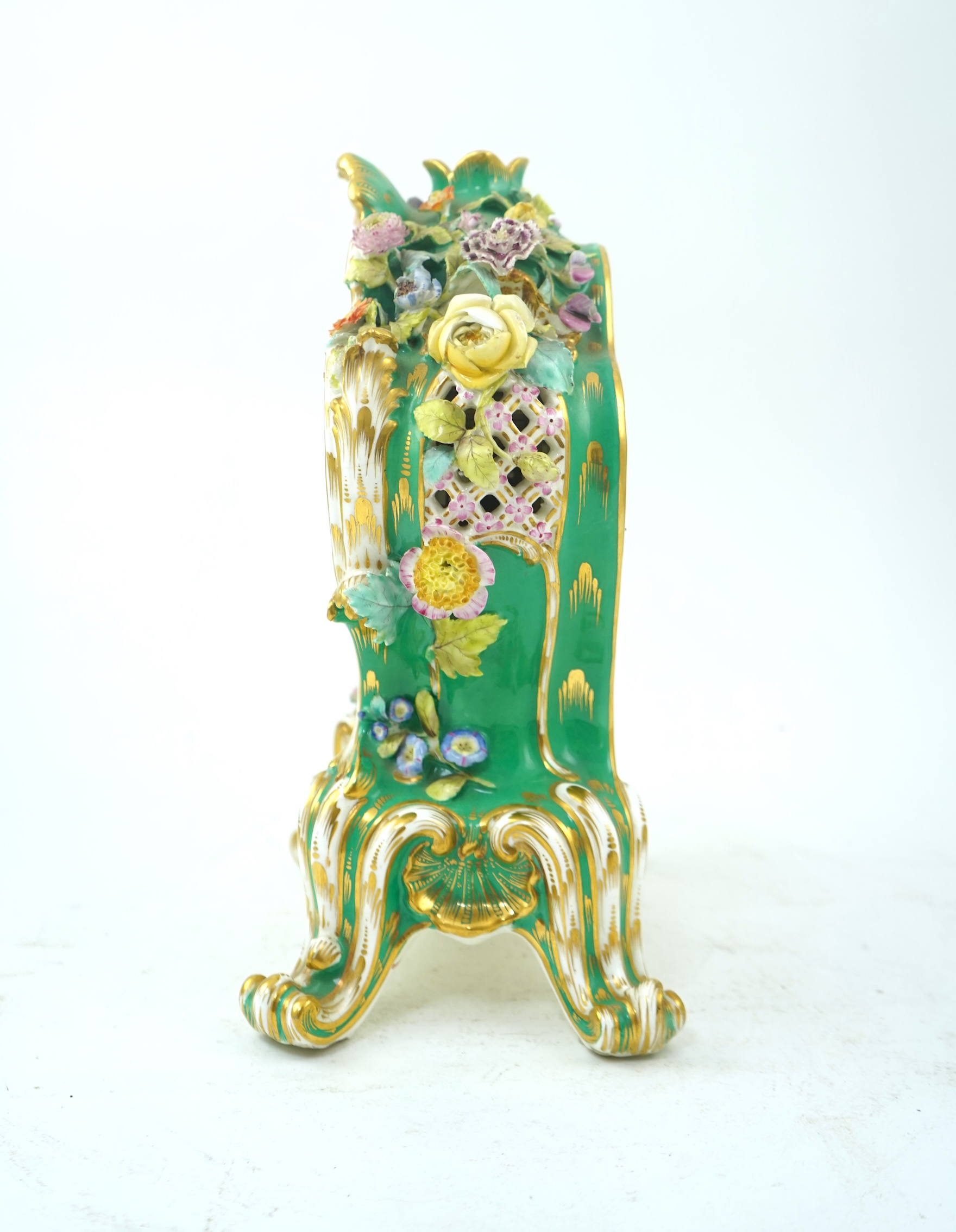 Benjamin Louis Vulliamy, London, an early 19th century eight day English porcelain mantel timepiece